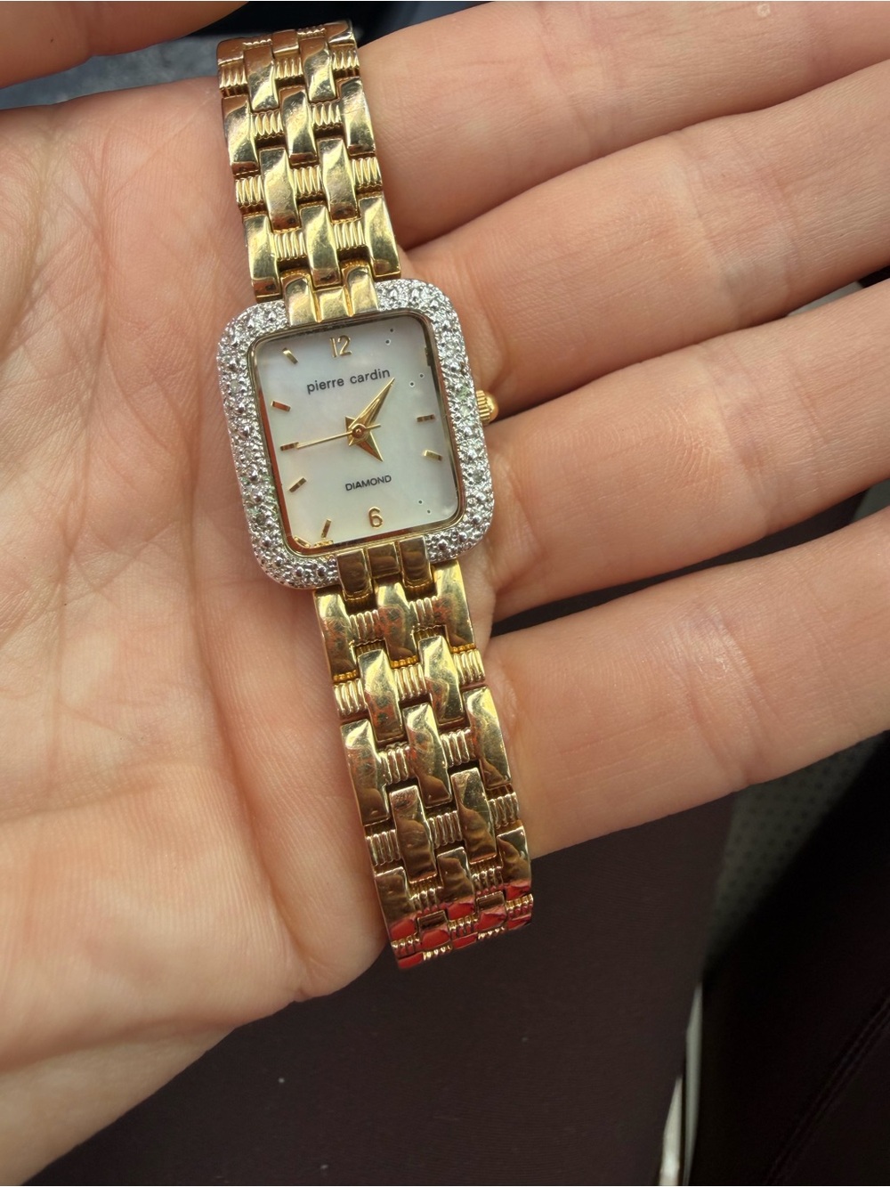 Pierre Cardin Gold-Tone Diamond Accent Ladies Bracelet Watch